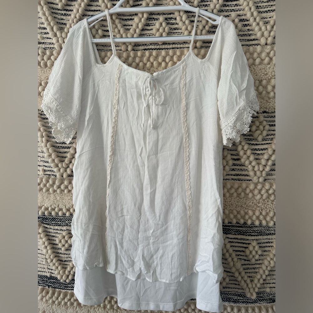 Freebird white boho top size small
